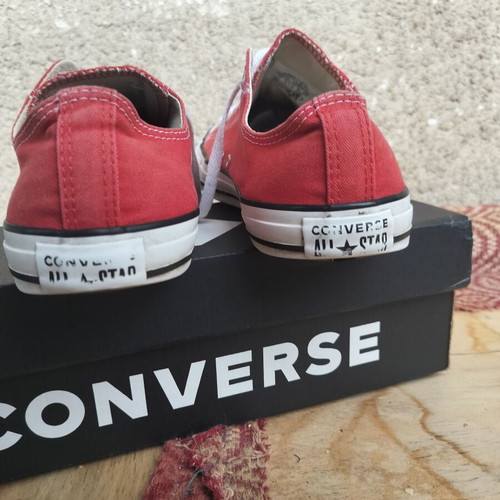 Converse Chuck Taylor All Star low red sneakers used, size 44