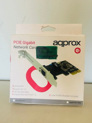 Κάρτα Δικτύου aqprox PCIE Gigabit σαν καινούργιο, full box