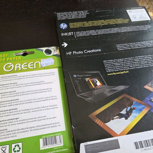 HP photo paper two sizes new