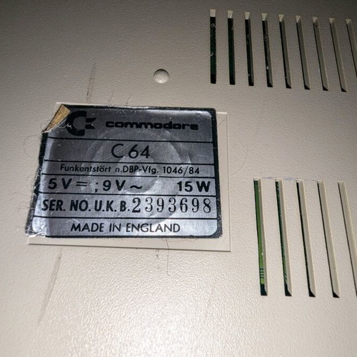 Commodore 64 used breadbox unit tested, no cables