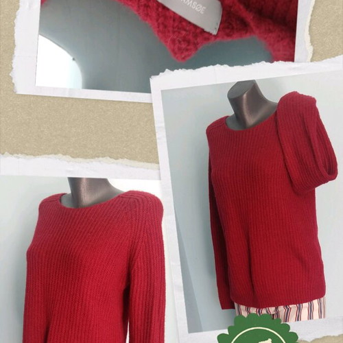 Samsoe & Samsoe sweater like new, fluffy, red, mohair blend