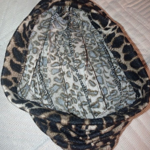 Turban new, pack of 2, light gray and leopard print