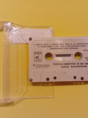 Maria Farantouri Protest Songs Cassette used, entechno genre