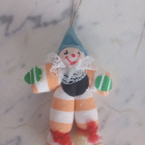 Two cloth clown dolls new