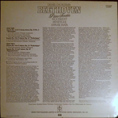 Beethoven Piano Sonatas used, vinyl LP