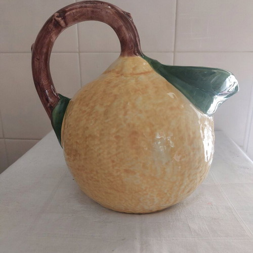 Handmade faience jug hand-painted like new