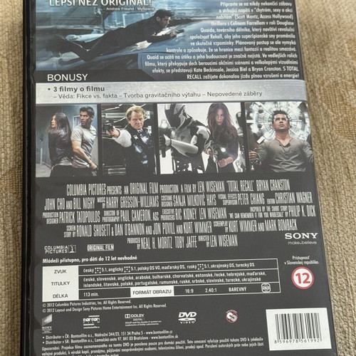 Total Recall DVD movie used with Greek subtitles