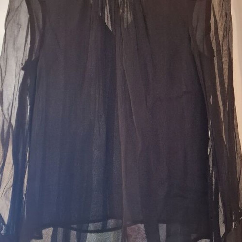 Zara black medium shirt like new with see through sleeves