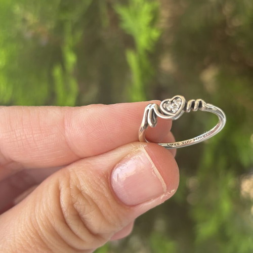 Pandora Mum Ring new, silver, size 56