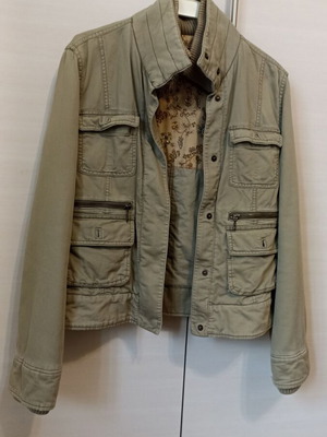 Bershka women's army style jacket used, small size, khaki