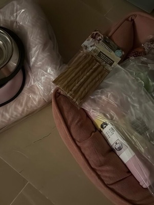 Pet supplies for small and medium dogs new, set with bed and toys
