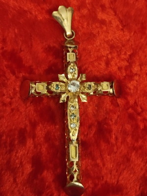 Gold cross Apefthon like new, old large 1960