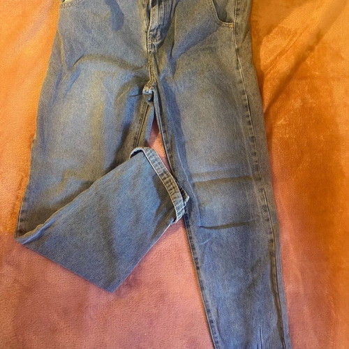 Denim jeans new with adjustable elastic, sizes S and M