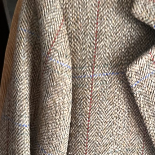 Men's checked jacket, beige and brown, size L