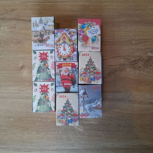 Wall calendars 2024 used, pack of 9 pieces