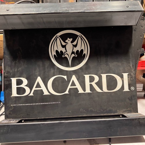 Bacardi sign used illuminated with logo 45x30cm