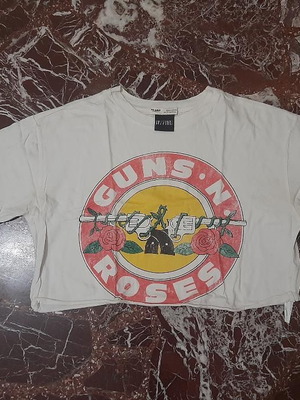 Guns N' Roses crop top σαν καινούργιο, άσπρο, μέγεθος M