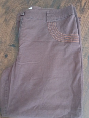Raxevsky summer 3/4 brown pants small with orange details like new