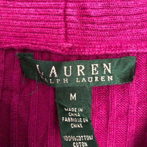 Lauren Ralph Lauren fuchsia pink ribbed sweater, M