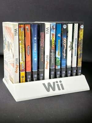 Nintendo Wii Game Holder for 12 Games with Official Logo made to order