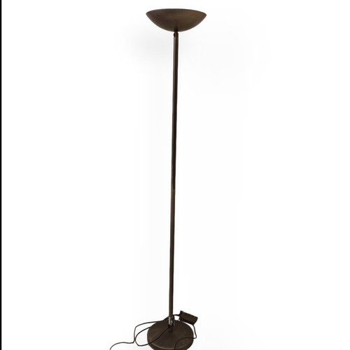 Floor lamp bronze with dimmer and adjustable shade used