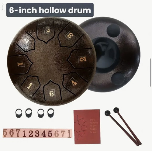 Steel tongue drum in C minor new with mallets and carrying bag