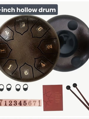 Steel tongue drum in C minor new with mallets and carrying bag