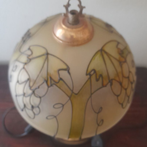 Retro table lamp stained glass like new