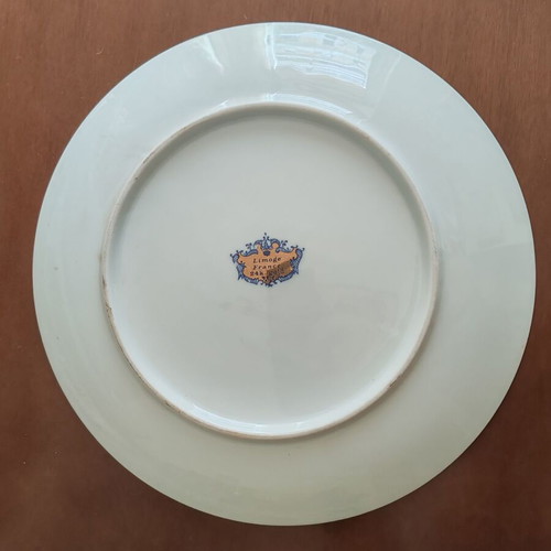 Authentic Limoges decorative plates like new, set of 2 with gold trim