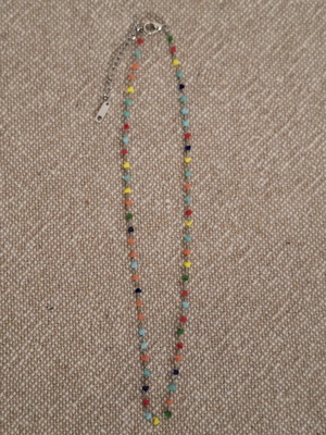 Colorful necklace like new with small colorful beads