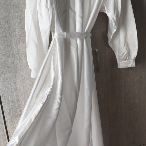 Maxi White Satin Nightgown and Robe Set new, bridal size 48