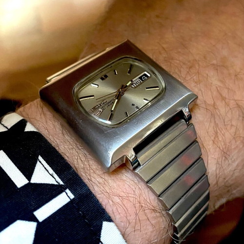 Seiko 5 automatic vintage 1970 σαν καινούργιο, ανδρικό ρολόι γκρι
