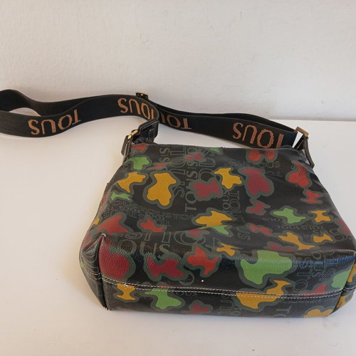 Tous Bear Camo shoulder bag, black multicolor