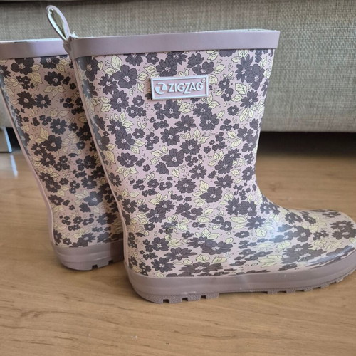 ZigZag kids rubber boots new, beige and brown, size 35