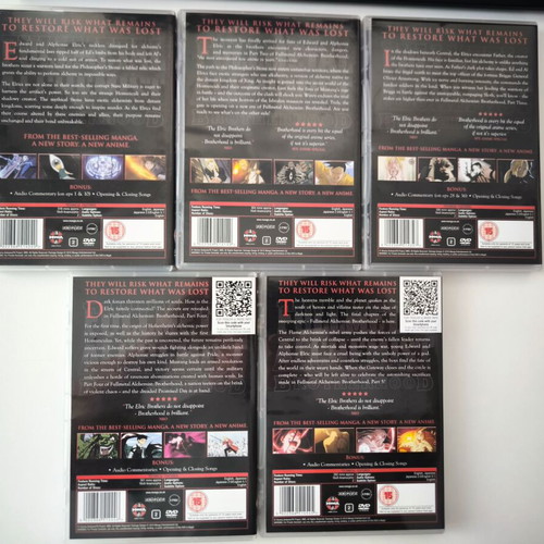 Fullmetal Alchemist Brotherhood DVD complete series near mint condition