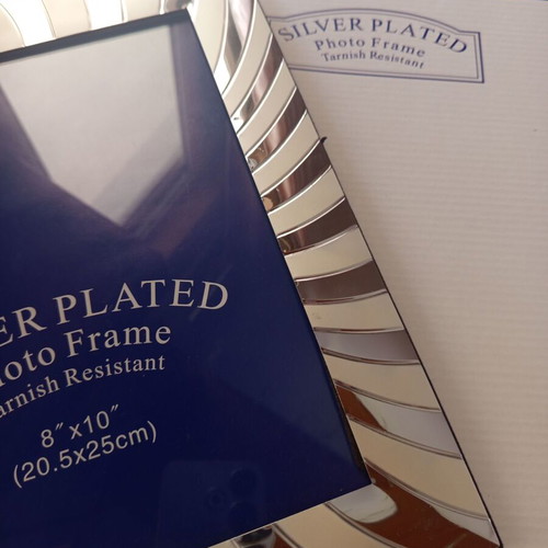 Silver photo frame, new