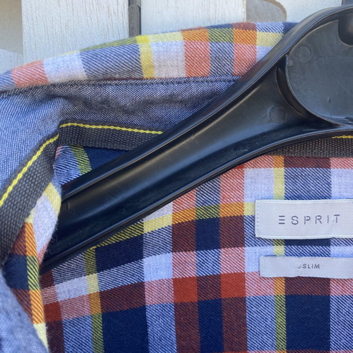Esprit men plaid shirt slim fit, like new, multicolor, XL-XXL