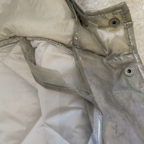 ASOS jacket with holographic effect used, waterproof, silver