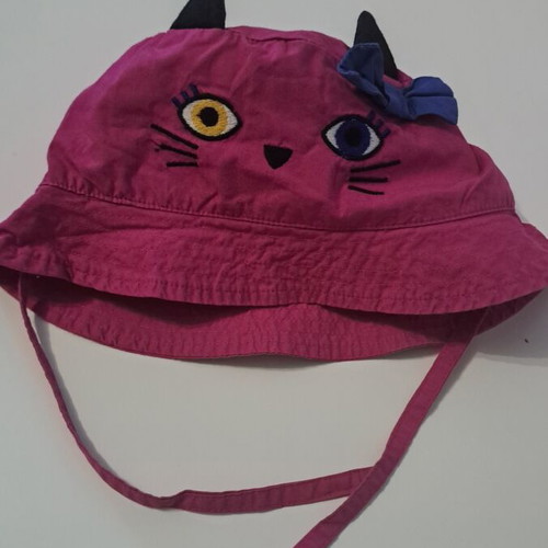 Tuc Tuc baby hat like new, pink cat design, size 50 (2-4 years)