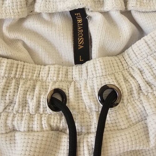 Furla men's basketball shorts used, size Large, white with blue details