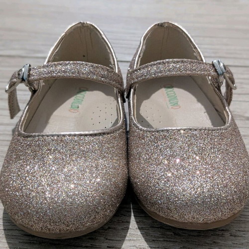 Crocodilino ballerinas anatomical size 22 like new, gold glitter