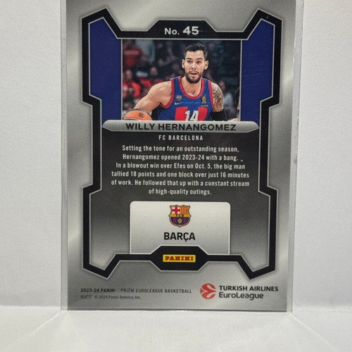 Panini Prizm Euroleague 2023-24 Willy Hernangomez #45 card new