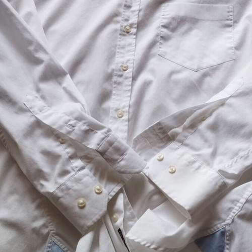 McNeal men's white dress shirt L, regular fit, cotton, easy iron