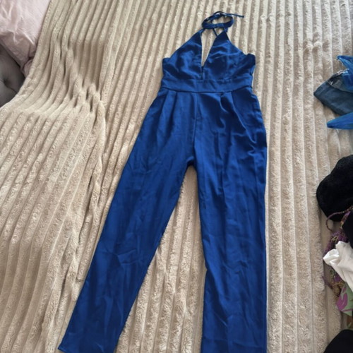 Assos backless long jumpsuit like new, blue, size M