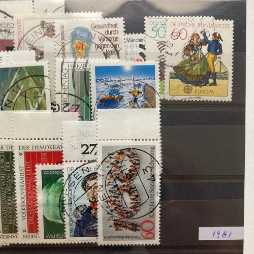 Germany used complete stamp series 1981