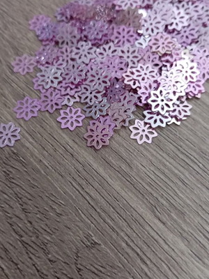 Sequins flower metallic pink 30g 8mm new