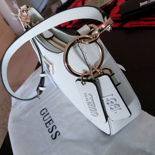 Guess Noelle shoulder bag white new