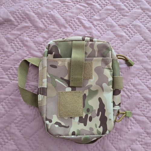 Camo first aid kit pouch for camping and airsoft