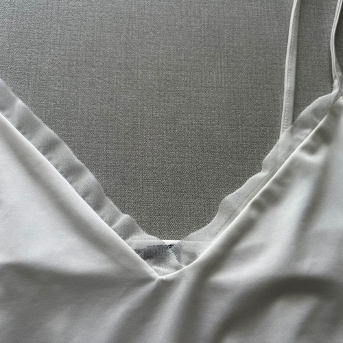 Zara μπλουζάκι άσπρο σαν καινούργιο με διαφάνεια, εφαρμοστό S