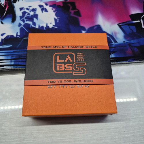 Labs atomizer BP Mods used with ready coils, one drip tip missing